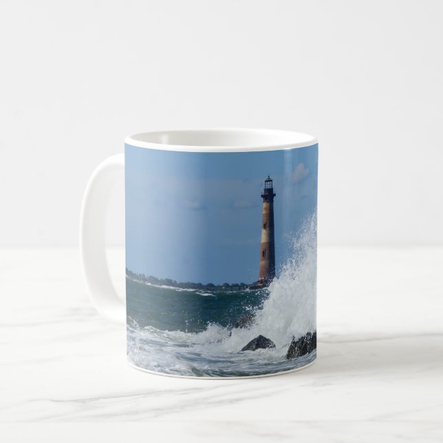 Caneca De Café Morris Island Lighthouse Splash Coffee Mug (Frente Esquerda)