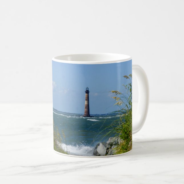 Caneca De Café Morris Island Lighthouse Walkway Coffee Mug (Frente Esquerda)