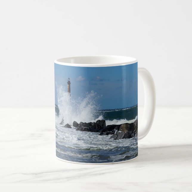 Caneca De Café Morris Lighthouse Splash Coffee Mug (Frente Esquerda)