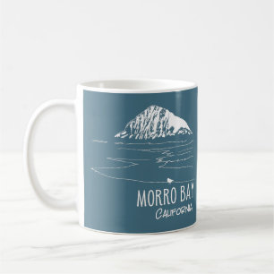 Caneca De Café Morro Bay California Morro Rock Art
