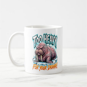 Caneca De Café Morsa Sarcástica Muito Pesada Para o Seu Drama