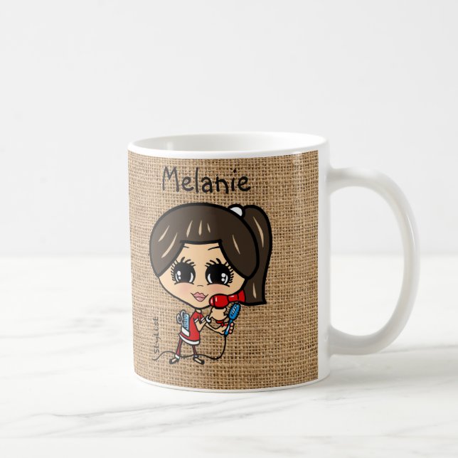 Caneca De Café Mortalha de caricatura Mug de Hair Personalizado (Direita)