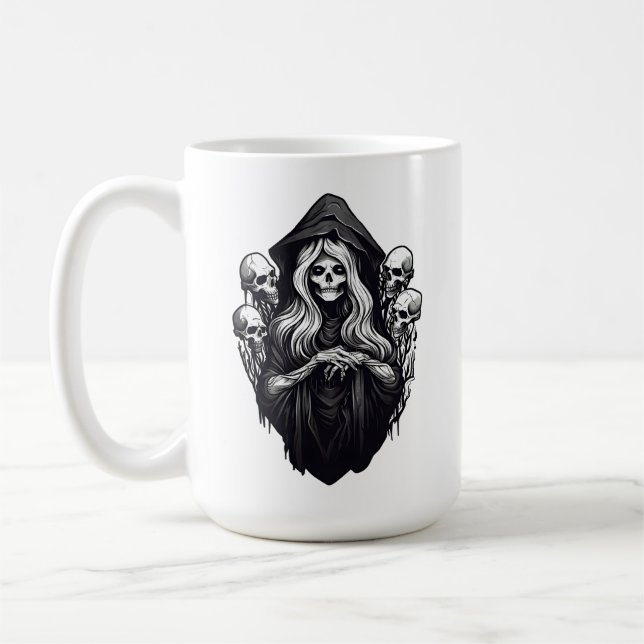 Caneca De Café Morte com crânios (Esquerda)