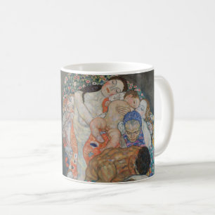 Caneca De Café Morte e Vida de Gustav Klimt Arte Vintage Art Nouv