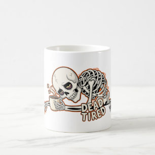 Caneca De Café Morto Coffee Dia de as Bruxas engraçado Coffee