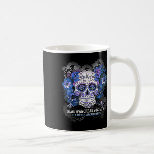 Caneca De Café Morto Pancreias Sociedade de Açúcar Diabetes Crâni
