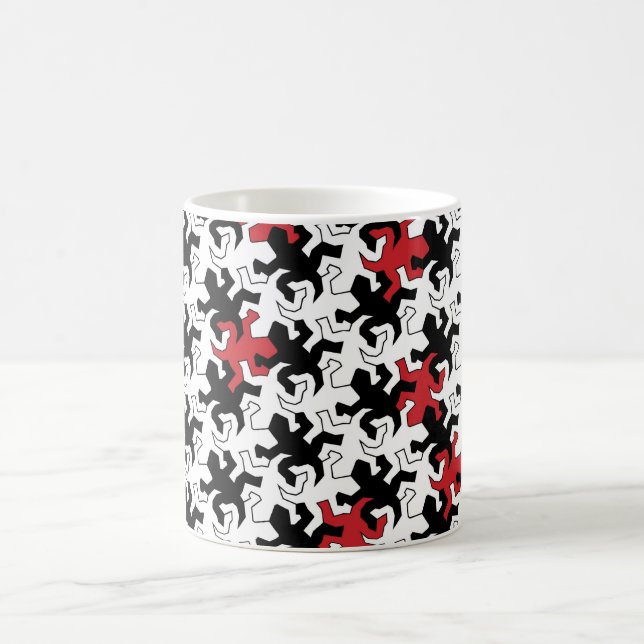 Caneca De Café Mosaic geco - conversas black white (Centro)