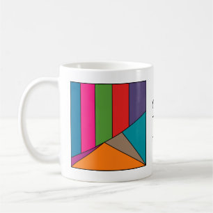 Caneca De Café MOSAIC stripes triângulos coloridos III + suas ide