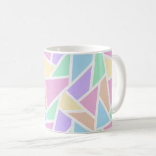 Caneca De Café Mosaico arco-íris de pastel