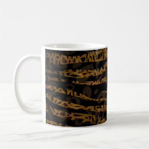 Caneca De Café Mosaico Chic Elegante Safari Glam Estampa de Festa