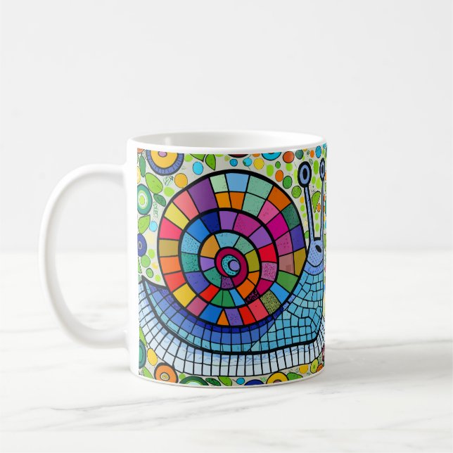 Caneca De Café Mosaico de caracol (Esquerda)