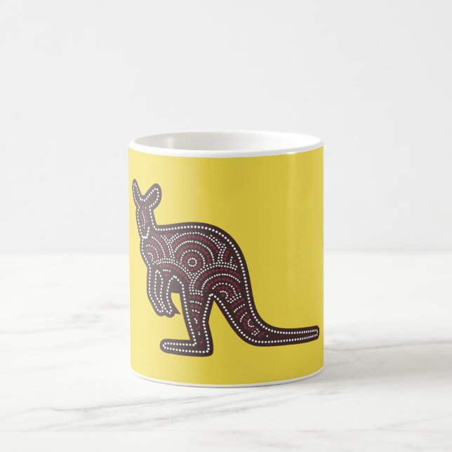 Caneca De Café Mosaico de Kangaroo (Centro)