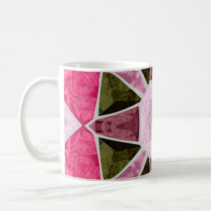 Caneca De Café mosaico de vidro colorido, quadrado plano de fundo