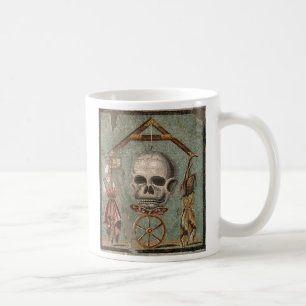 Caneca De Café Mosaico do crânio de Roma Pompeii