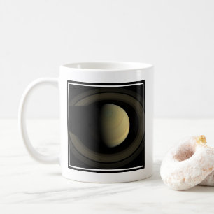 Caneca De Café Mosaico Do Planeta Saturno E Seus Anéis Principais