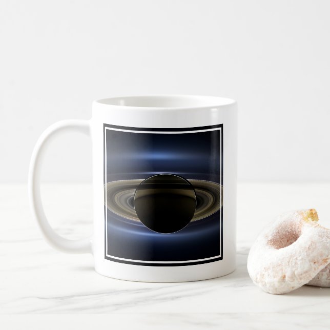 Caneca De Café Mosaico Do Sistema Saturno Volta Ao Sol. (Com Donut)