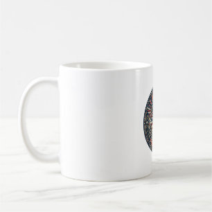 Caneca De Café Mosaico Liberty Patriótico Mosaico Patriótico Vint