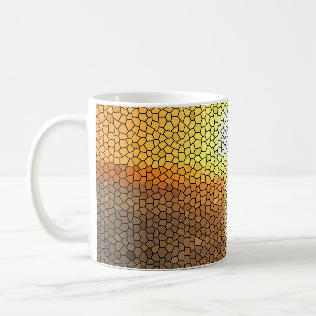 Caneca De Café Mosaico Sunrise - Vista Da Praia (Esquerda)