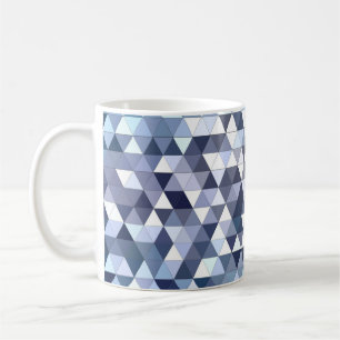 Caneca De Café Mosaico triangular geométrico colorido: abstrato b