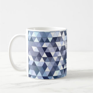 Caneca De Café Mosaico triangular geométrico colorido: abstrato b