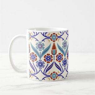 Caneca De Café Mosaico Turco: Padrão Colorido Invisível