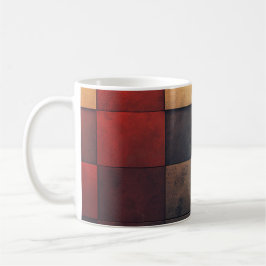 Caneca De Café 🎨 Mosaïque Texturée en Nuances de Couleur 🔲