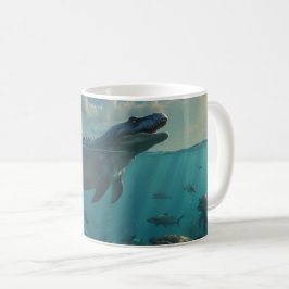 Caneca De Café Mosassauro (Arte do Dinossauro)