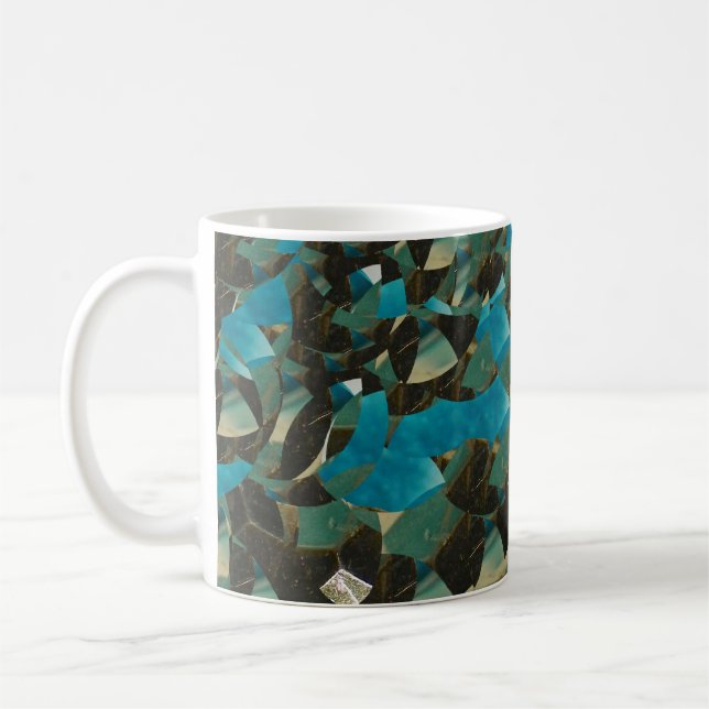 Caneca De Café Mosiac Blue Mug (Esquerda)