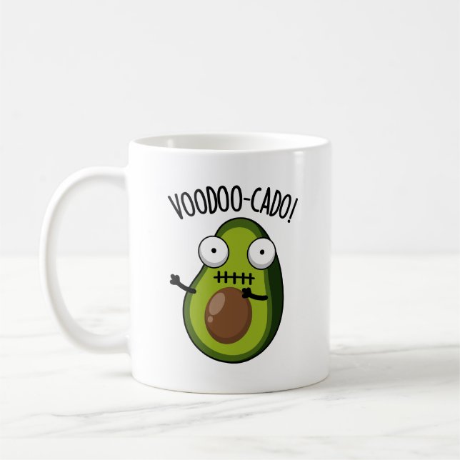 Caneca De Café Mosquito Voodoo Engraçado Avocado Pun (Esquerda)