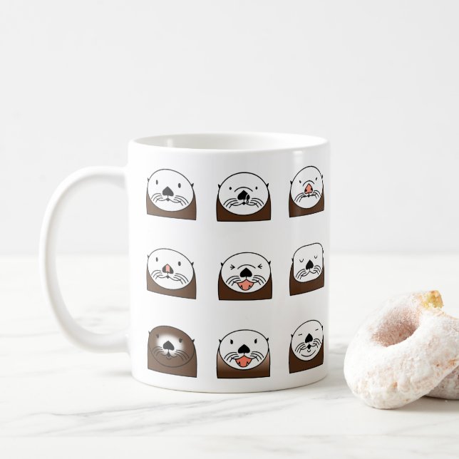 Caneca De Café Moss Landing Sea Otters (Com Donut)