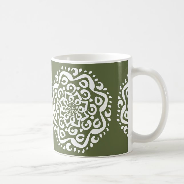 Caneca De Café Moss Mandala (Direita)