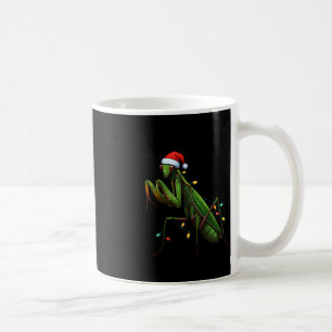 Caneca De Café Moss Mantis Natal Light Santa Hat Animal Insec