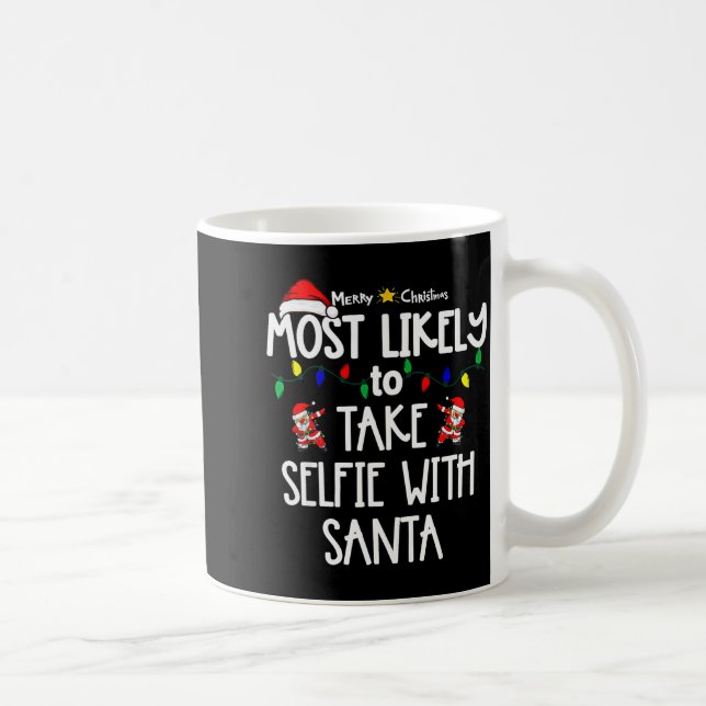 Caneca De Café Most Likely To Christmas Shirt Matching Family Paj (Direita)