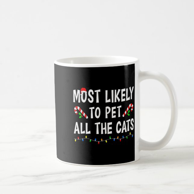 Caneca De Café Most Likely To Christmas Xmas Pajamas Funny Matchi (Direita)