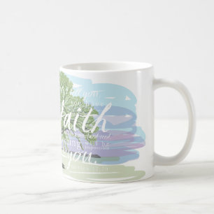 Caneca De Café Mostarda de Semente Faith Mug, Matthew 17:20