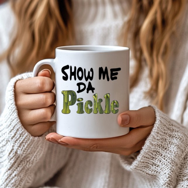 Caneca De Café Mostre-me o picles (Criador carregado)