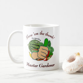 Caneca De Café Mostre-me o polegar Master Gardener