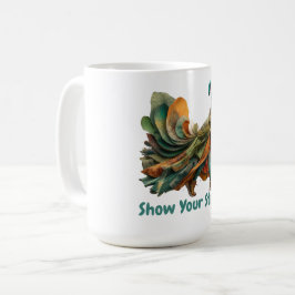 Caneca De Café Mostre suas coisas — Camisa de declaração motivaci