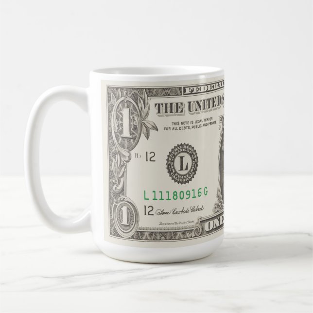 Caneca De Café Mostre suas cores - dólar americano (Esquerda)