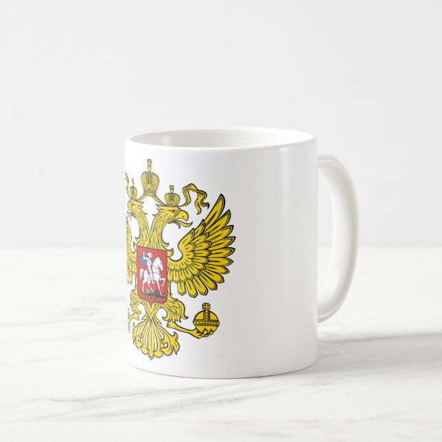 Caneca De Café Mostre suas cores - Rússia (Frente Esquerda)