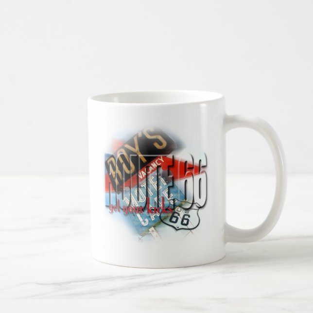 Caneca De Café Motel do café de Roy - rota 66 (Direita)