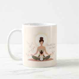 Caneca De Café Mother Child Yoga Meditation Art
