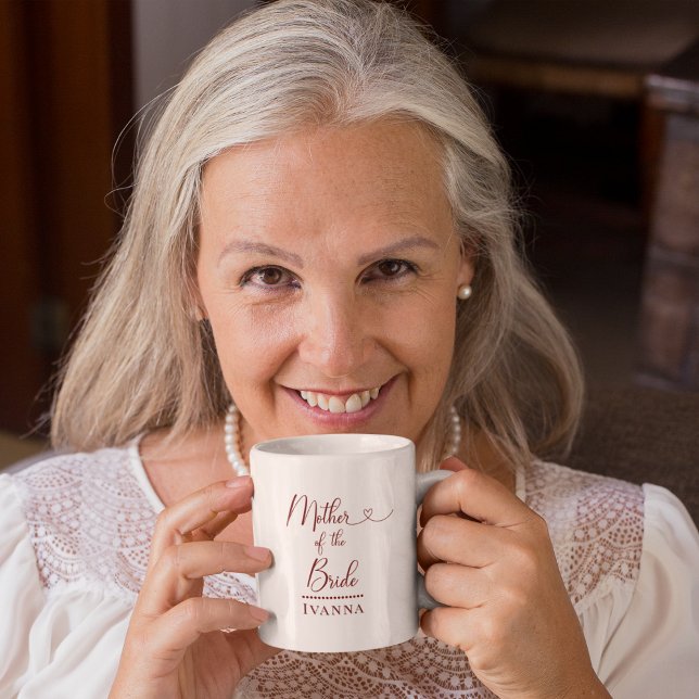 Caneca De Café Mother of the Bride Pink Peony Wedding (Mother of the Bride Keepsake Coffee Mug)
