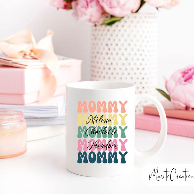 Caneca De Café Mother's day coffee mug, personalized children's  (Criador carregado)