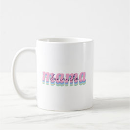 Caneca De Café Mothers day custom kids name MAMA gift
