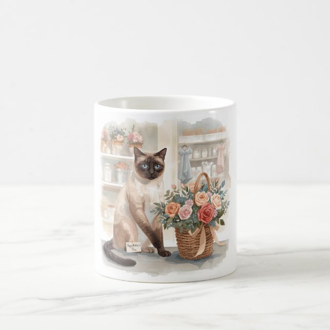 Caneca De Café Mother's Day for Cat mom Siamese cat lovers (Centro)