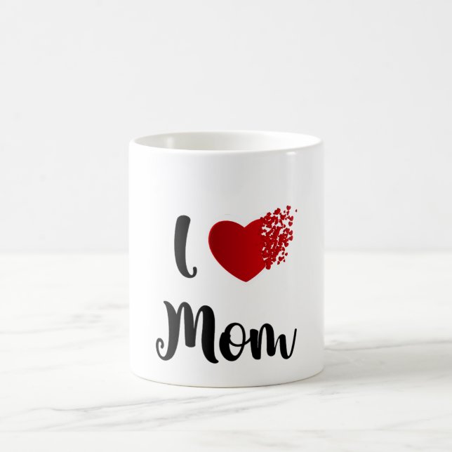 Caneca De Café Mother's Day I Love Mom Heart Explosion Gift  (Centro)