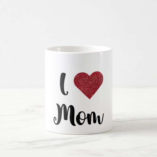 Caneca De Café Mother's Day I Love Mom Heart Explosion Gift  (Centro)