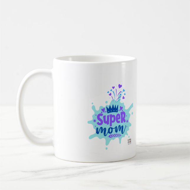 Caneca De Café Mother's Day - Super Mom (Esquerda)