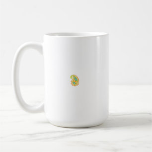 Caneca De Café Motif floral laranja com padrões simétricos numa